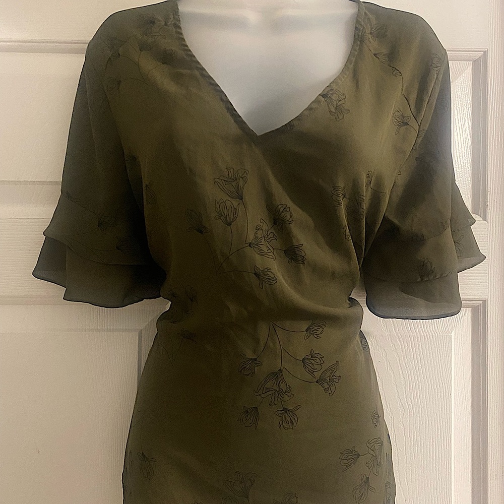 Olive green blouse